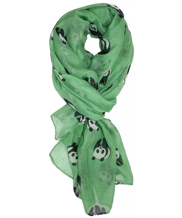 Ted and Jack - Save The Panda Whimsical Print Scarf - Grass Green - CO1262UIR3F