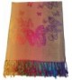 CJ Apparel Butterfly Design Shawl Pashmina Scarf Wrap Stole Throw Seconds NEW - Gold - CV12NYPJGFR