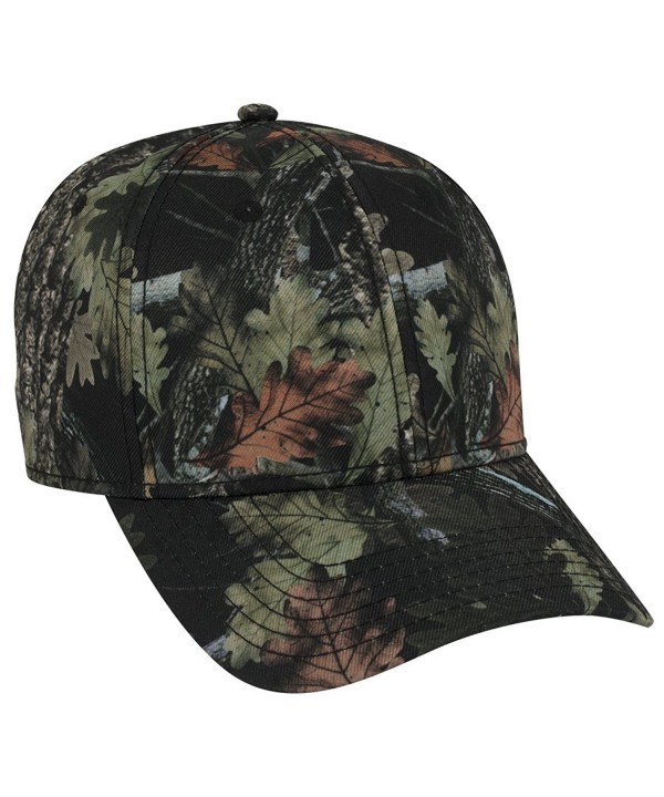 Otto Camouflage Superior Polyester Twill 6 Panel Low Profile Baseball Cap - Nature Pattern/Blk - CW17YI6QIUT