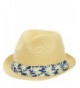 San Diego Hat Kids Fedora with Palm Tree Band - Natural - CU11S3X03F5