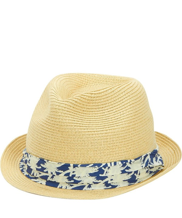 San Diego Hat Kids Fedora with Palm Tree Band - Natural - CU11S3X03F5