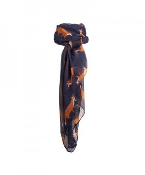 VVSCF-022- Colourful Ladies Viscose Scarves with Fox Pattern - Style 08 - CV12DVJ9UZ9