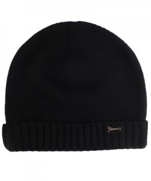Knit Winter Hat For Men- Mens Cashmere And Wool Beanie Hats Skull Caps FURTALK Original - A-black - C81867G5T7U
