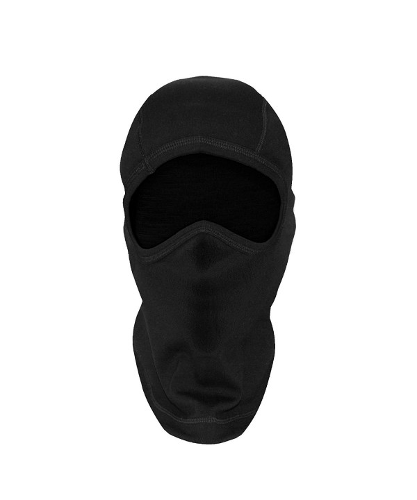 Woolx Merino Wool Balaclava - Extra Warm- Heavyweight Full Face Mask for Men & Women - Unisex - Black - CJ11HDDOJND