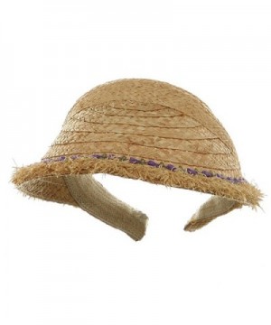 Raffia Straw Clip On-Natural Purple - C4111GHWXMB