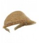 Raffia Straw Clip On Natural Purple in Women's Visors