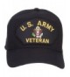 E4hats US Army Veteran Military Patched 5 Panel Cap - Black - CC126E68MMN