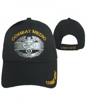 Combat Medic Cap Black U.S. Army Embroidered Military Hat - C012ODQFY09