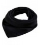 Women Satin Square Scarf Wrap Silk Feel Solid Color Hair Scarf Accessory 23" - Black - C4186L75HKM