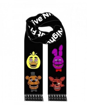 Deluxe Five Nights at Freddy's Black Knitted Winter Scarf Chica Bonnie Foxy - CN12LWA0ZJD