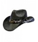 Black Cowboy Hat With Longhorn Western Hatband - C4115SSFKUV