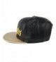 Angeles Embroidered Leather Flatbill Snapback