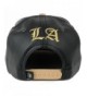 Angeles Embroidered Leather Flatbill Snapback in Men's Baseball Caps