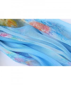 Long Chiffon Scarf Floral Print in Fashion Scarves