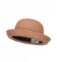Wool Felt Upturn Brim Bowler Hat - Tan - CT1208E6H3D
