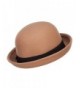 Wool Felt Upturn Brim Bowler in Women's Fedoras