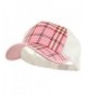 Plaid Straw Trucker Caps - Pink - C6111GHZZ7V