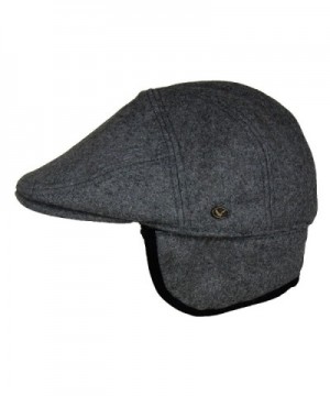 Medium Charcoal Winter Cabbie Earflaps in Men's Newsboy Caps