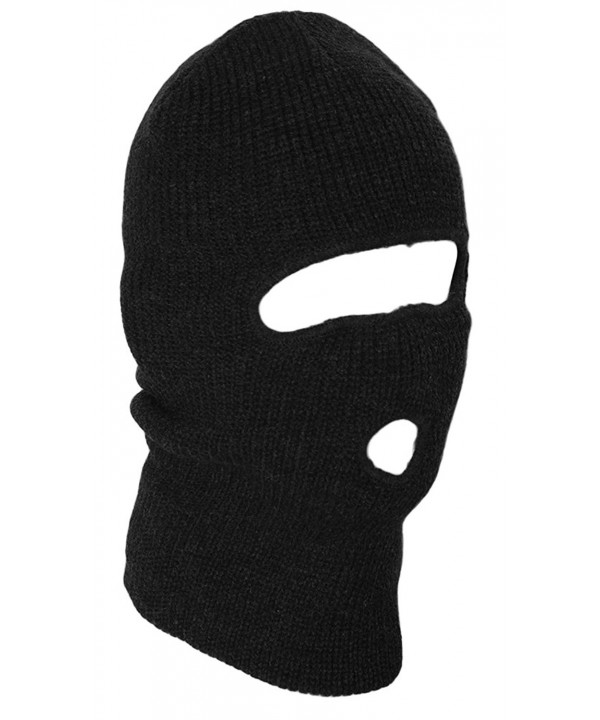 TopHeadwear 2 Hole Knitted Ski Mask - Black - C811B94GSPJ
