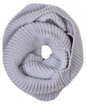 Simplicity Men / Women Knit Infinity Scarf- Solids & Patterned - Light Grey_b12100117 - CQ11B544U6R