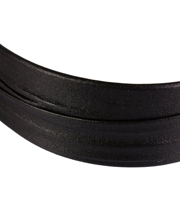 MonkeyJack Vintage Hard Plastic Headband With Artificial Leather Covered Women and Girls wide Hair band - Black - CI17Z309OMI