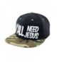 Y'ALL NEED JESUS 3D Logo Snapback Baseball Hat - Black-camo - C117YIW7IKZ