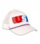 USA Patriotic Snapback Cap - American Retro Mesh Hat - White/Red/Blue - CH12O42CYGF