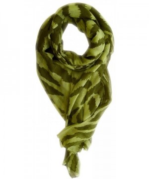 Peach Couture Zebra Print Trendy Animal Print Fashion Graphic Shawl Wrap Scarf - Green Forest Green - CP11L1OEKRZ