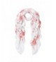 Elegant Tropical Print Frayed Scarf