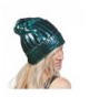 Shiny Metallice Cuffed Beanie Turquoise in Women's Skullies & Beanies