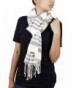 Store Indya- Cotton Scarf Scarves Stole Wrap Hand Woven Fashion for Women Girls - White - CI12728BN37