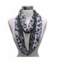 Black White Leopard Infinity Rhinestone in Fashion Scarves