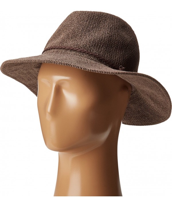 San Diego Hat Company Womens CTH8078 Knit Fedora With Braided Faux Suede - Grey - CO17YZ8SI2C