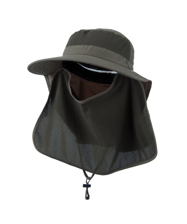 UV 50+ Talson Large Bill Flap Hat with Detachable Inner Flap - Olive - C311FITPJA5