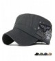 Rayna Fashion Unisex Adult Cadet Caps Military Hats Star Studs USA Eagle - Grey - CI189AHW6SD