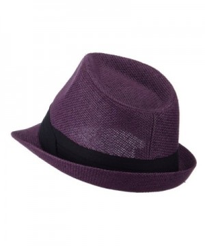 Pleated Hat Band Straw Fedora