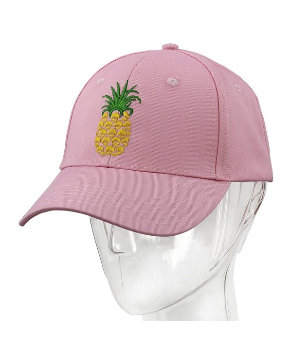 melitop005 Pineapple Dad Hat Baseball Cap Sun Cap Cotten Snapback Adjustable Outdoor Sports Cap - Pink - CB186W50NOG