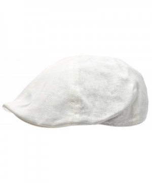 Panel Linen Duckbill Summer WHITE in Men's Newsboy Caps