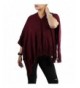 Bohemian V-Neck Sequined Tasseled Short Poncho - Maroon - CD127YK8PFH