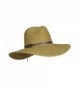 HatQuarters Packable Straw Safari Hat w/Buckle hatband- Wide Brim UV Sun Protection- Adjustable - Light Natural - CC17WUQQ98N