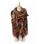Trendy Blanket Stylish Checked Scarves - Coffee Warm - C4187G37HRA