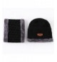 ocuS Winter Knit Hat Scarf Set Soft Thick Beanie Hat Warm Skull Cap For Men & Women - Black - CG188RT9UQ9