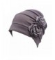 Highpot Women Flowers Head Cap Chemo Beanie Cancer Hat Scarf Turban Wrap Cap - Gray - CC184S8T9EU
