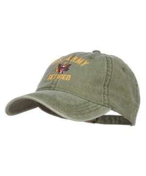 Army Retired Military Embroidered Washed