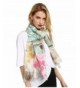 GERINLY Spring Scarfs Lilium Print Beach Wrap Shawl For Hawaiian Vacation - Green - CU18C35UAOU