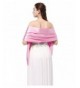 Kewl Fashion Women's Satin Bridal Evening Shawls and Wraps for Special Occasion - Pink - CE12EZHTHDL