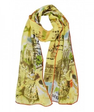 Elegna 100% Luxurious Silk Scarf Claude Monet Famous Painted Scarves - Paris View - C517YC7DS7K