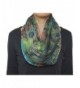 Seamaidmm Fashion Bird Peacock Feather Print Chiffon Infinity/Loop Scarf Green - C911YM2U8J7