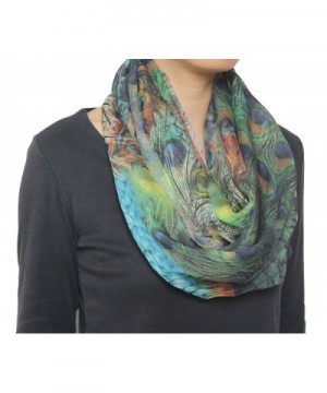 Seamaidmm Fashion Peacock Feather Infinity in Fashion Scarves