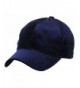 C.C Unisex Soft Velvet Crushable Blank Adjustable Baseball Cap Hat - Navy - CJ187DSKKMS